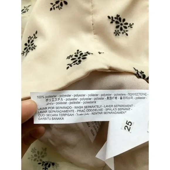 NWOT ZARA Sheer Organza Velvet Floral Puff Sleeve Bustier Crop Top Blouse Size S - Picture 11 of 13